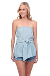 Bandeau Waist Tie Top