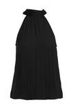 Mock Neck Satin Top