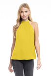 Mock Neck Satin Top