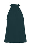 Mock Neck Satin Top