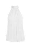 Mock Neck Satin Top