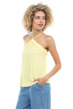 Front Halter Top With Pleat Detail