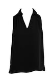 Sleeveless Collared V Neck Tank