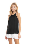 High Neck Scallop Tank Top