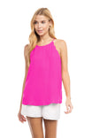 High Neck Scallop Tank Top