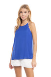 High Neck Scallop Tank Top