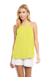 High Neck Scallop Tank Top