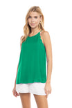 High Neck Scallop Tank Top