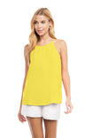 High Neck Scallop Tank Top