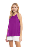 High Neck Scallop Tank Top