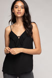 Cami With Pleated Ruffle Detail
