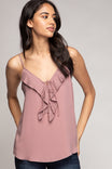 Cami With Pleated Ruffle Detail