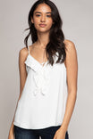 Cami With Pleated Ruffle Detail