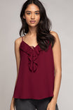 Cami With Pleated Ruffle Detail