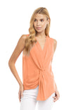 Sleeveless Front Twist Top