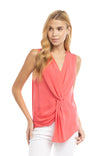 Sleeveless Front Twist Top