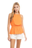 Elasticized Smocked Waist Top