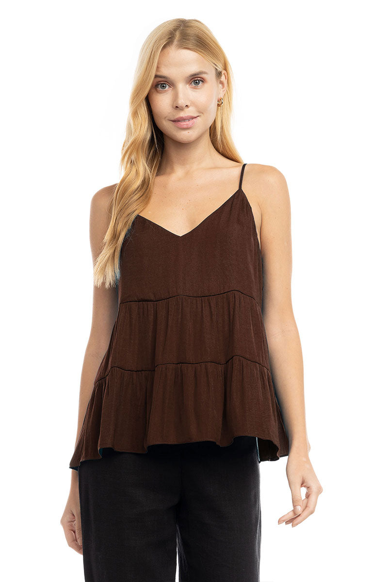 V-neck Tiered Cami (Transition) – Naked Zebra Wholesale