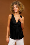 Plunge Neck Twisted Front Top