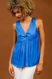 Plunge Neck Twisted Front Top