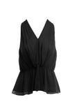 Knotted Plunge Neck Top