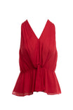 Knotted Plunge Neck Top