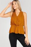 Knotted Plunge Neck Top