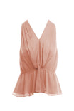 Knotted Plunge Neck Top