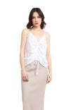 V-Neck Cami With Lace Inset