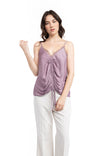 V-Neck Cami With Lace Inset