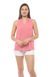 Crew Neck Sleeveless Top