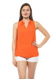 Crew Neck Sleeveless Top