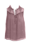 Ruched Tank With Spaghetti Front Tie Detail