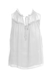 Ruched Tank With Spaghetti Front Tie Detail