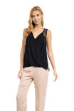 Lace Applique Surplice Top