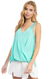 Lace Applique Surplice Top