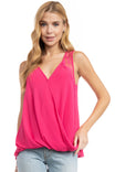 Lace Applique Surplice Top