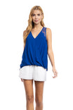 Lace Applique Surplice Top