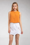 Scalloped Button Front Tank