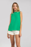 Scalloped Button Front Tank