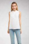 Scalloped Button Front Tank