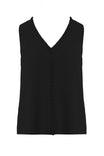 Pleated Ruffle V-Neck Top