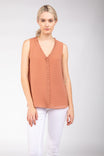 Pleated Ruffle V-Neck Top