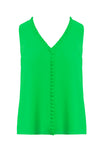 Pleated Ruffle V-Neck Top
