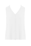 Pleated Ruffle V-Neck Top
