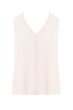 Pleated Ruffle V-Neck Top
