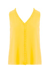 Pleated Ruffle V-Neck Top