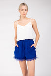 Cami With Ruched Ruffle Detail