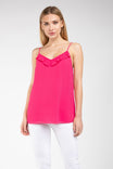 Cami With Ruched Ruffle Detail