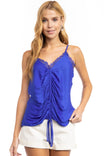 V-Neck Cami With Lace Inset